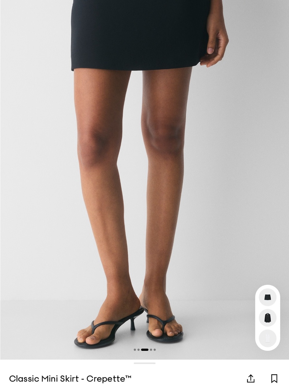 Wilfred Sleek Black Mini Skirt